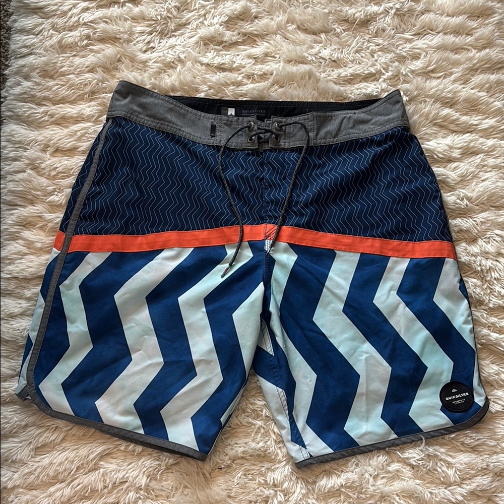Quiksilver Board Shorts with Chevron Pattern